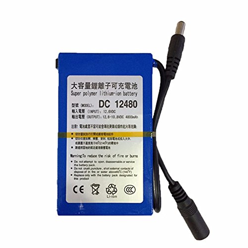Batteria Lipo Portatile 4800Mah Dc 12V 12.6V Super Ricaricabile Pack Adattatore Di Alimentazione Ue/Us Per Telecamera Cctv Video Record