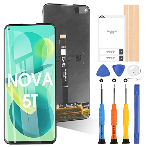 Arssly Schermata Per Huawei Honor 20/Honor 20 Pro/Honor 20S/Nova 5T Lcd Display Touch Digitazer Sostituzione Con Strumenti (Nero)
