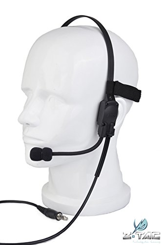 Z-Tactical Headset Softair Mh180-V Set Microfono Cuffie Conduzione Ossea El-Z136