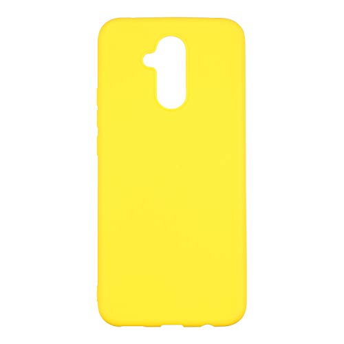 Cuzz Custodia Huawei Mate 20 Lite+(Film Di Vetro Temperato)Silicone Tpu Cover Morbida Protettiva Custodia Ultra Sottile Leggero Cover-Giallo
