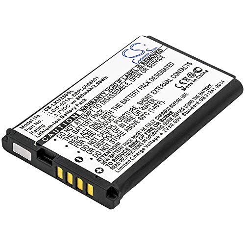 Techtek Batterie Compatibile Con [Lg] 236C, 237C, 440G, 500G, A100 Amigo, A170, An160, B450, B460, B470, B471, C195, Envoy 2, Envoy 3, G320Gb, Gb100, 