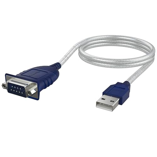 Sabrent Cavo Da Usb A Seriale Db-9 Rs-232, Usb 2.0 Convertitore Maschio Chipset Prolifico, Con Dadi Esagonali, [Windows 11/10/8.1 8/7/Vista/Xp, Mac Os
