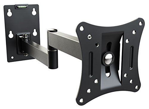 Ricoo Supporto Monitor Muro R02-11 Girevole Inclinabile Schermo Pc 13-29" (33-74 Cm) Staffa Tv Universale Televisore Led/Lcd/Curvo Vesa 100 X 100 Brac