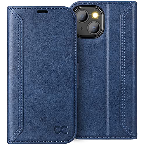 Ocase Custodia Iphone 14 Plus, Cover Iphone 14 Plus Con Portatessere Interno Tpu Antiurto Portafoglio [Rfid Blocking] Custodia Di Pelle Flip Cover Per