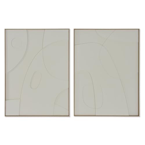 Home Esprit Quadro Astratto Scandinavo 75 X 4 X 100 Cm (2 Pezzi)