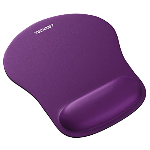 Tecknet Tappetino Mouse Con Poggiapolsi, Gaming Mouse Pad Ergonomico Con Memory Foam, Tocco Morbido E Impermeabile, Tappetini Mouse Supporto Per Compu