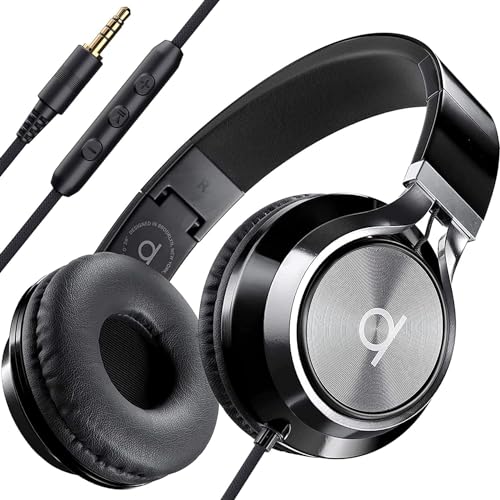 Artix® Cuffie Con Filo E Microfono, Auricolari Con Cancellazione Rumore Bilanciata, Cuffie Con Jack 3.5 Mm Per Pc, Cellulare E Tablet, Headphones Con