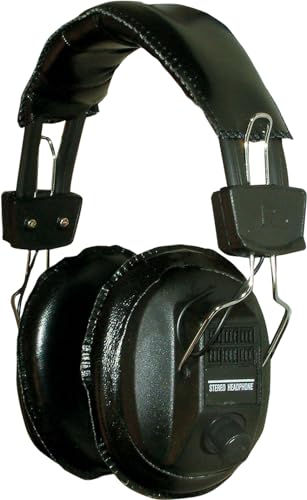 Cuffie A Filo Con Archetto Empotec A077B Sound Lab Universali Per Metal Detector Padiglioni Grandi Regolazione Volume Professionali Jack Da 1/4"