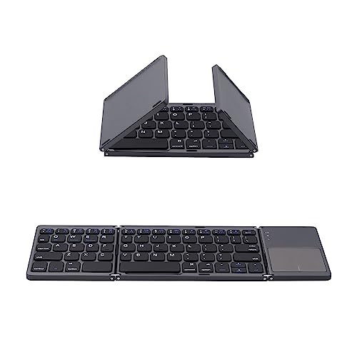 Mcbazel Tastiera Pieghevole Bluetooth 5.0 Senza Fili On Touchpad, Tastiera Portatile Senza Fili Ricaricabile Per Pc, Tablet, Android, Iphone, Windows,