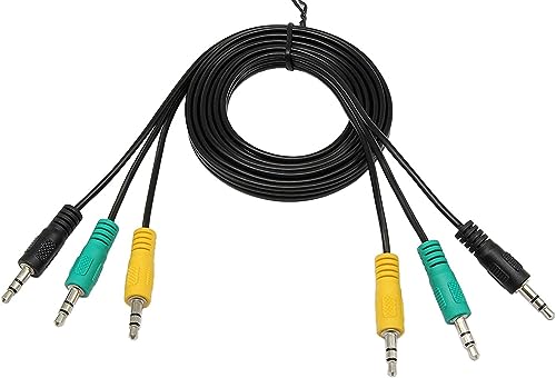 Cavo Audio Da 3.5 Mm, Zdycgtime Da 3 A 3 3.5 Mm Jack Maschio A Maschio Audio Stereo Aux Cavo Per Altoparlanti 5.1 Canali Logitech Computer (1,5 M/1.5