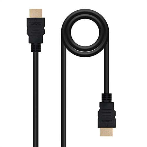 Nanocable 10.15.3601 - Cavo Hdmi V 2.0 Ad Alta Velocità (4K, 60Hz, 18 Gbps, Maschio-Maschio, Tipo A/M-A/M, Nero, 0,5 Mts)
