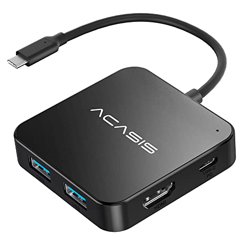 Hub Usb-C Multi-Port Con Hdmi 4K, Power Delivery 100 W 3 Porte Usb 3.0 1 Porta Type-C 3.0 Adattatore Splitter Per Macbook, Mac Mini, Laptop E Disposit