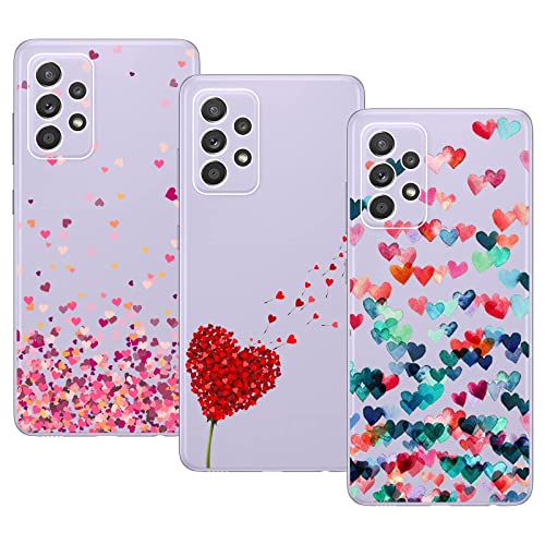 Young & Min Cover Per Samsung Galaxy A52/A52 5G/A52S 5G, 3 Pack Sottile Morbido Tpu Bumper Silicone Antiurto Protettiva Custodia Per Galaxy A52 / A52