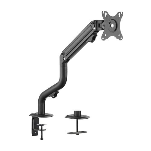 Aisens - Dt32Tsr-139 - Supporto Da Tavolo Eco Controbilanciato Girevole E Inclinabile Per Monitor/Tv 8 Kg (3 Pin, 1 Braccio) Da 17-32, Nero