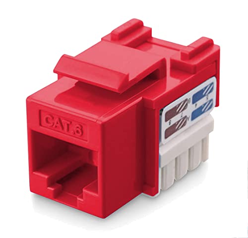 Techly Professional 364033 Frutto Keystone Rj45 Cat.6 Utp Idc 90° Rosso Rosso