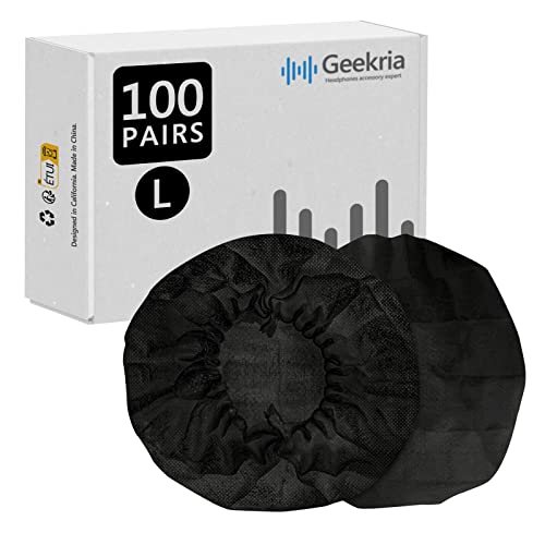 Geekria 100Pairs Sanitario E Monouso Fodere Elastiche Per Cuffie Akg K701, Q701, Hd900, Hd800, Razer Kraken X, 7.1 Chroma V2, Pro V2 / Protettive Earp