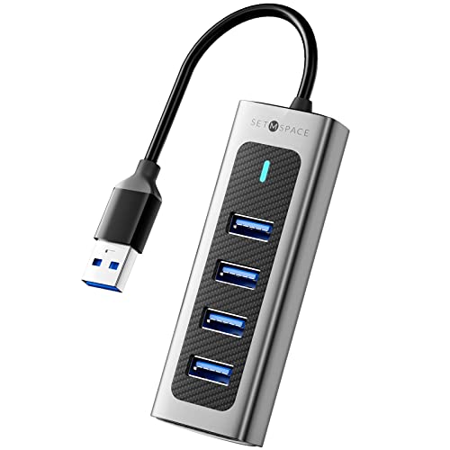Hub Usb, Hub Usb 3.0 Nessun Ritardo, Usb Hub Con Trasmissione A 5Gbps, Multi Usb Per Pc, Laptop, Windows, Mac Os 10.X E Superiori, Linux, Android