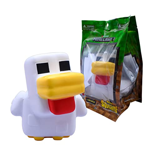 Just Toys Minecraft - Statuetta Anti-Stress Mega Squishme Serie 3 Poulet 15 Cm