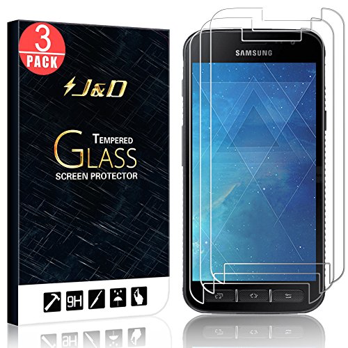 J&D Compatibile Per 3 Confezioni Galaxy Xcover 4 Pellicola Protettiva, [Vetro Temperato] [Non Piena Copertura] Hd Chiaro Balistico Vetro Protezione Sc