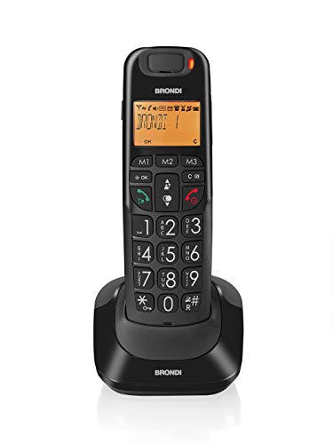 Brondi Bravo Bright Telefono Cordless, Nero