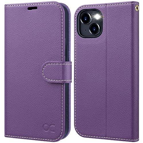 Ocase Custodia Iphone 15 Plus, Cover Iphone 15 Plus Interno Tpu Antiurto Portafoglio [Rfid Blocking] [Carta Fessura] [Supporto Stand] Custodie In Pell