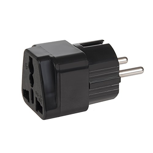 Maclean Mce154 Adattatore Corrente Presa Europea Per Presa Inglese Eu-Uk, Nero (Mce155)