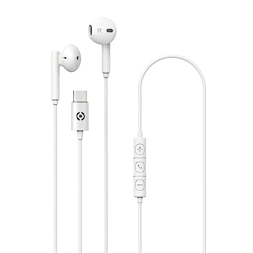 Celly Stereo Earphones Usb-C Wh Up1100Typecwh