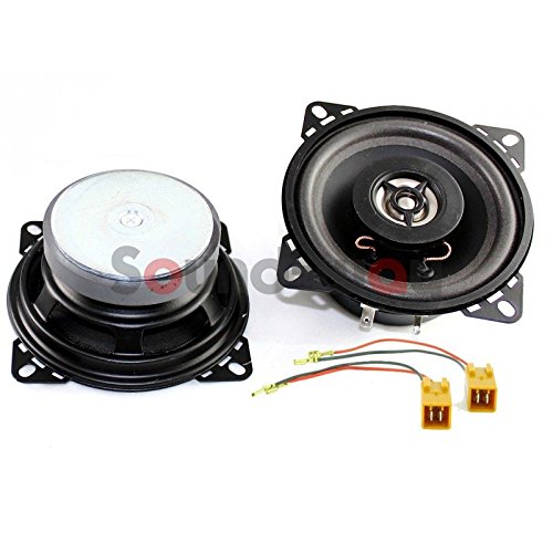 Sound-Way Kit Installazione Altoparlanti 2 Vie Casse Autoradio 10 Cm 100 Watts Compatibile Con Fiat 500 Cinquecento/ 600 Seicento