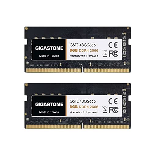 [Ram Ddr4] Gigastone Computer Portatile Ram 16Gb (2X8Gb) Ddr4 16Gb Ddr4-2666Mhz Pc4-21300 Unbuffered Non-Ecc 1.2V Cl19 Sodimm Ram Di Memoria 260 Pin I
