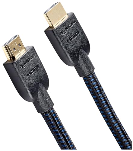 Amazon Basics - Cavo Hdmi Intrecciato, 4.6 M, Nero