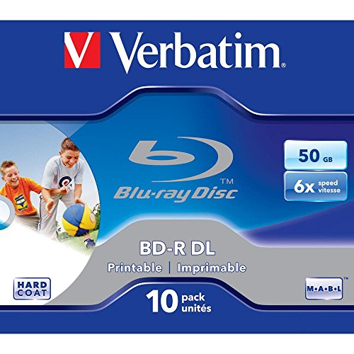 Verbatim Bd-R Dl 50Gb 6X Wide Printable 10Pk