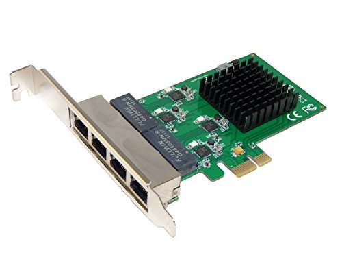 Computer District Scheda Di Rete - Scheda Di Controllo Pci Express (Pcie – Pcie) - 4 Porte Rj45 Gigabit Ethernet 10/100/1000Mbps – 4 Chipset Realtek R