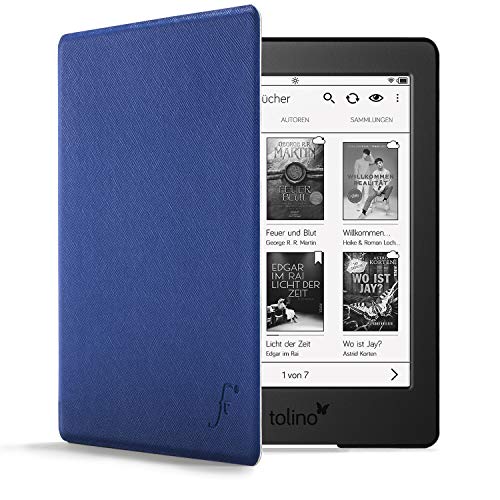 Fc Cover Per Tolino Page 2 – Leggera Custodia Tolino Page 2 - Blu Reale – Protettiva, Sottile Tolino Page 2 Cover Con Funzione Auto Sleep Wake, Design