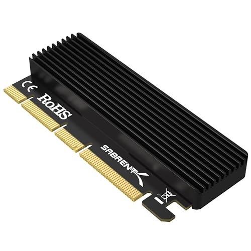 Sabrent Adattatore Pcie Ssd M.2 Nvme, Scheda Pcie X16/X8/X4 Con Dissipatore Di Calore In Alluminio, Adattatore Per Ssd 1Tb, Ssd 2Tb, Ssd 4Tb, Ssd 8Tb