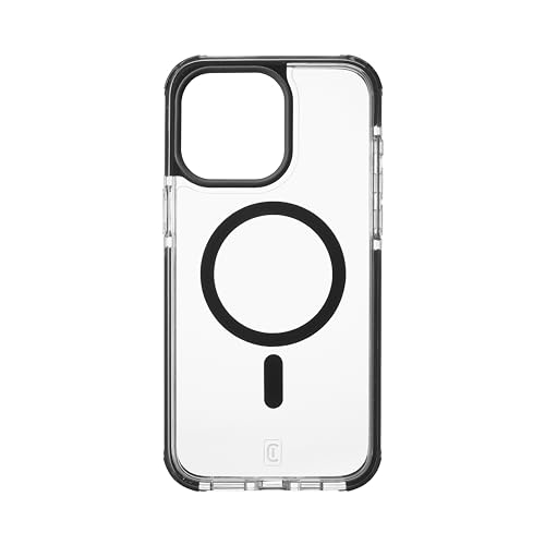 Cellularline - Sparkle Mag - Iphone 15 Pro - Custodia Trasparente Con Finishing Glitterato Compatibile Con Ecosistema Magsafe - Bordi, Tasti E Connett