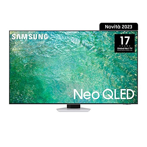 Samsung Tv Neo Qled Qe75Qn85Catxzt, Smart Tv 75" Serie Qn85C, Neo Qled 4K Uhd, Dolby Atmos, Alexa E Google Assistant Integrati, Bright Silver, 2023, D