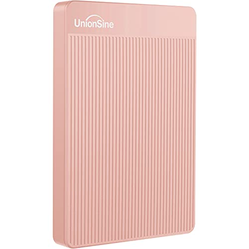 Unionsine Hard Disk Esterno 2,5" 500Gb Ultra Slim Portatile Usb3.0 Sata Hdd Storage Per Pc, Macbook, Ps4, Ps5, Xbox Series, Wii U, Tv (Rosa) Hd2510