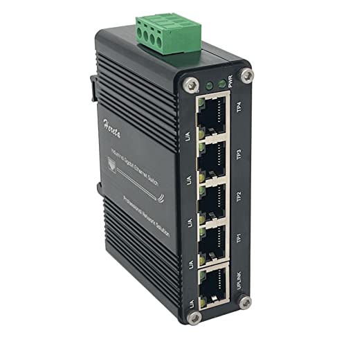 Mini Industriale 5-Port Gigabit Ethernet Switch 10/100Mbps Metà/Full Duplex E 1000Mbps Full Duplex