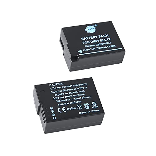 Dste Electron Uk101A2 Dmw-Blc12 Dmw-Blc12Pp - Batteria Ricaricabile Agli Ioni Di Litio Compatibile Con Panasonic Lumix Dmc-Gh2, Dmc-Fz330, Dmc-Fz200,