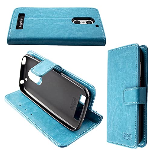 Caseroxx Custodia Per Emporia Smart 4, Bookstyle-Case Custodia Protettiva Book Cover Per Smartphone In Colore Azzurro Chiaro