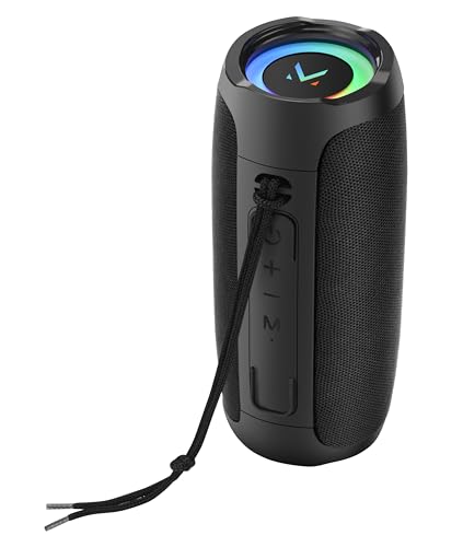 Majestic Flash - Speaker Bluetooth Luci Led Multicolore, Ingressi Usb/Microsd/Aux, Batteria Ricaricabile, Funzione Tws, Nero