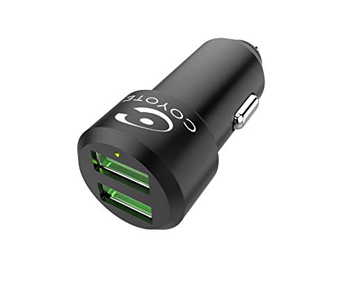 Coyote – Caricatore Accendisigari 2 Usb – Ricarica Simultanea Di 2 Dispositivi – Cavo Usb A Micro Usb Incluso – Compatibile Con Coyote Mini, S, Nav, N