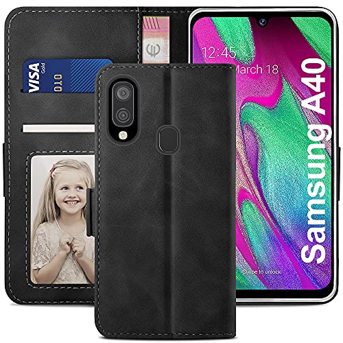 Yatwin Custodia Samsung Galaxy A40, Cover A Libro Samsung Galaxy A40, Custodia In Pelle Samsung Galaxy A40 Case, Supporto Stand E Chiusura Magnetica C