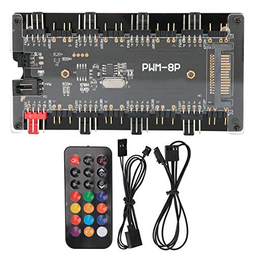 Case Fan Hub, Pwm + Argb 2 In 1 Telecomando Wireless, Per Ventola Di Raffreddamento Del Computer