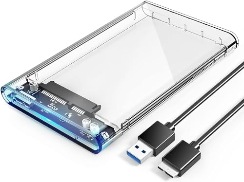 Orico Usb 3.0 Custodia Esterna Per Hard Disk Da 2,5", Sata Iii 6Gb/S, Per Hdd E Ssd Da 2,5 Pollici E 7/9,5 Mm, Senza Attrezzi, Alta Velocità, Uasp (Tr