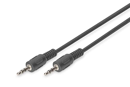 Assmann Cavo Di Collegamento Audio, Jack Stereo Da 3,5 Mm, 2,50 M, Nero, 1 Pezzo