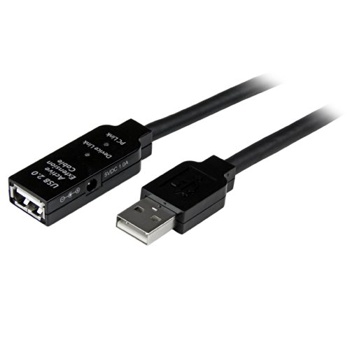 Startech.Com Usb2Aaext15M Cavo Di Estensione Attivo Usb 2.0, M/F, 15 M, Nero