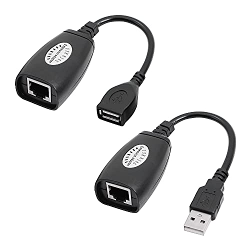 Yacsejao Adattatore Usb Ethernet Extender Usb Su Rj45 Connettore Ethernet Per Cavo Di Prolunga Cat6/5/5E Fino A 50 M (50 M)