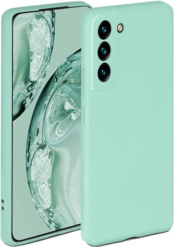 Oneflow Cover Morbida Compatibile Con Samsung Galaxy S22, In Silicone, Bordo Rialzato Per La Protezione Dello Schermo, A Doppio Strato, Colore Menta O