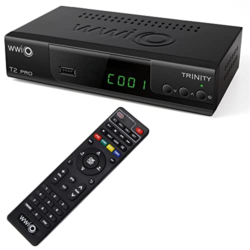 Wwio Trinity T2 Pro - Dvb-T2 Hevc 10 Bit Decoder Digitale Terrestre, Fullhd, Connessione Usb, Connessione Scart, Mediaplayer, Connessione Hdmi, Pvr Ti